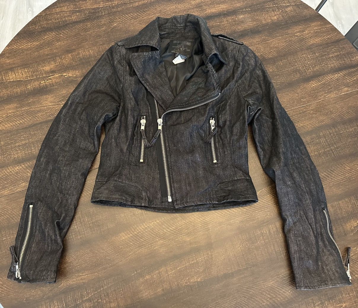 True Religion True Religion Women’s Moto Denim Jacket-Size Medium Size M / US 6-8 / IT 42-44 - 1 Thumbnail