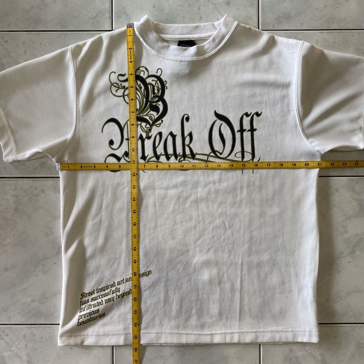 Japanese Brand Break Off Ornamental Gothic Typography Graphic T-Shirt White Size US M / EU 48-50 / 2 - 16 Thumbnail