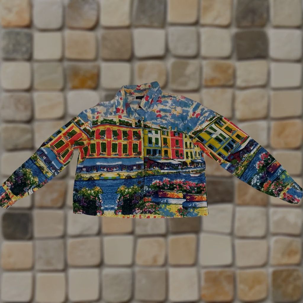 Vintage Vintage Artscape Venice Italy - Front & Back Print Shirt - Large Size LG Size L / US 10 / IT 46 - 1 Thumbnail