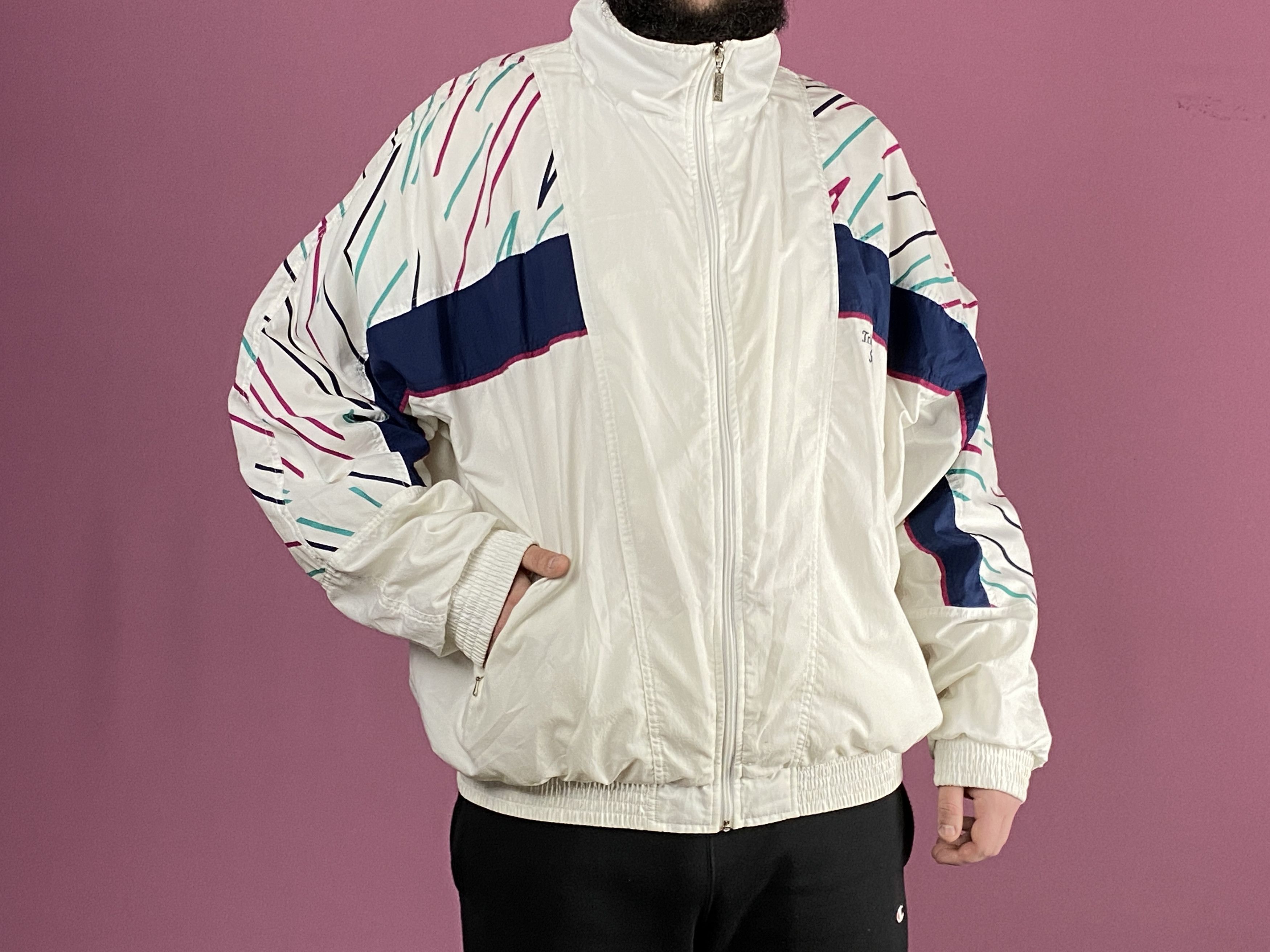 Vintage 90s Vintage Men's Windbreaker Jacket - XL Size US XL / EU 56 / 4 - 4 Thumbnail