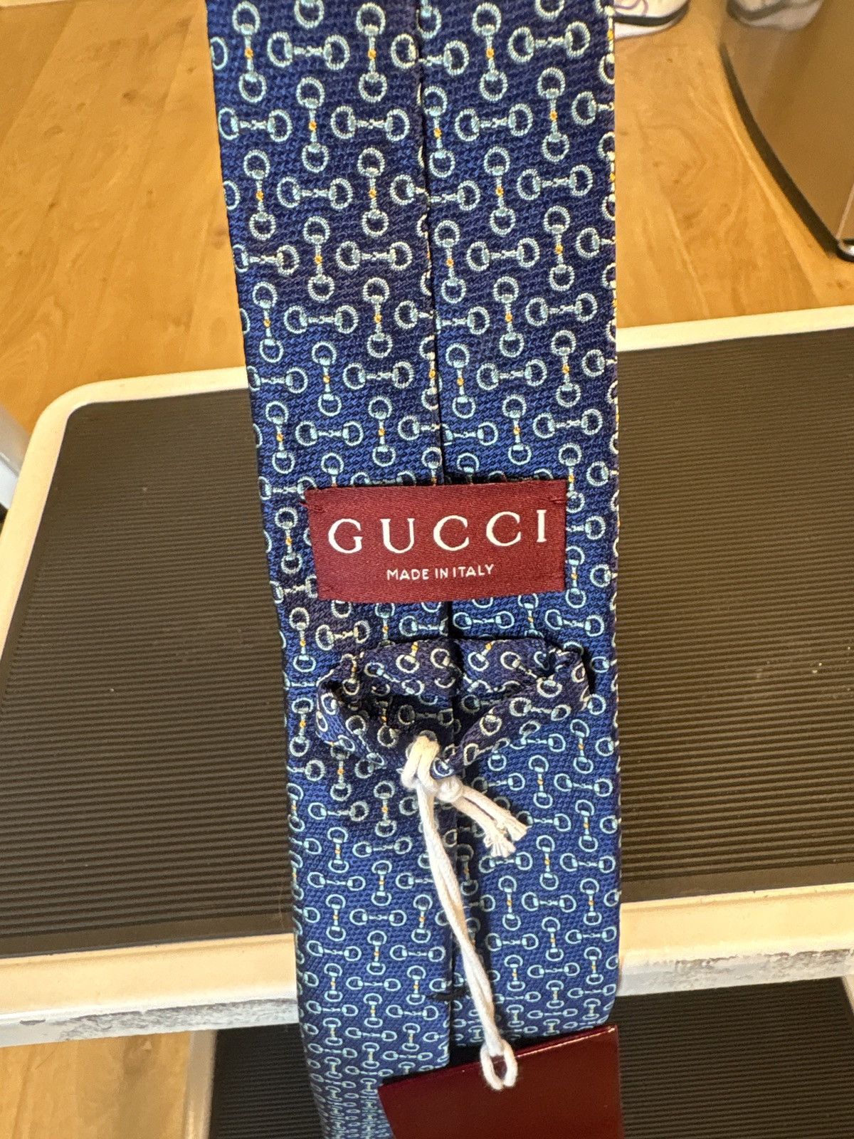 Gucci Blue Gucci tie with horsebit logos Size ONE SIZE - 6 Thumbnail