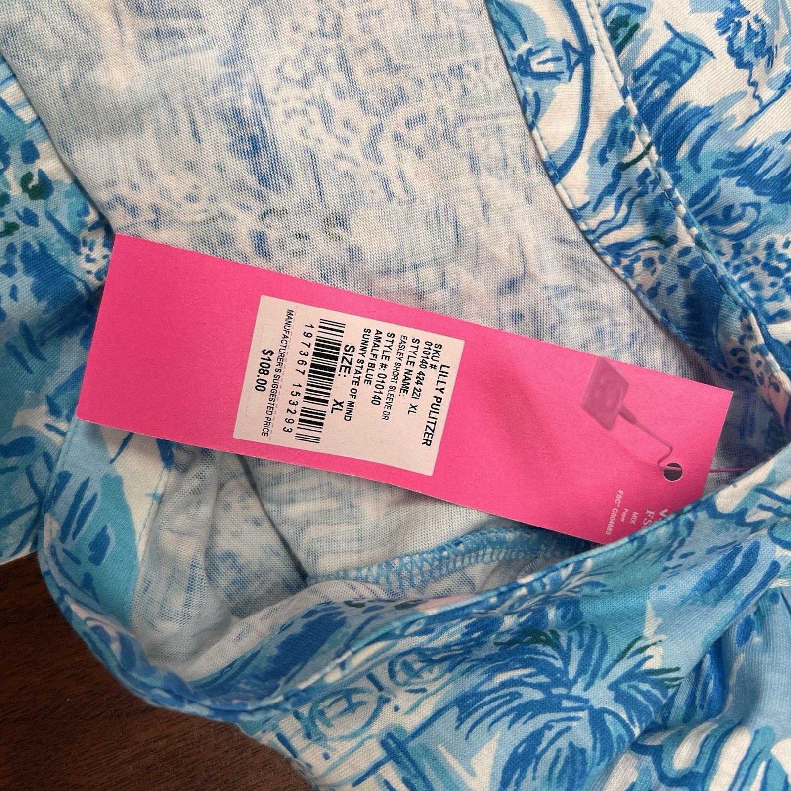 Lilly Pulitzer NWT Lilly Pulitzer XL Easley Dress Sunny State Of Mind Size XL / US 12-14 / IT 48-50 - 8 Thumbnail