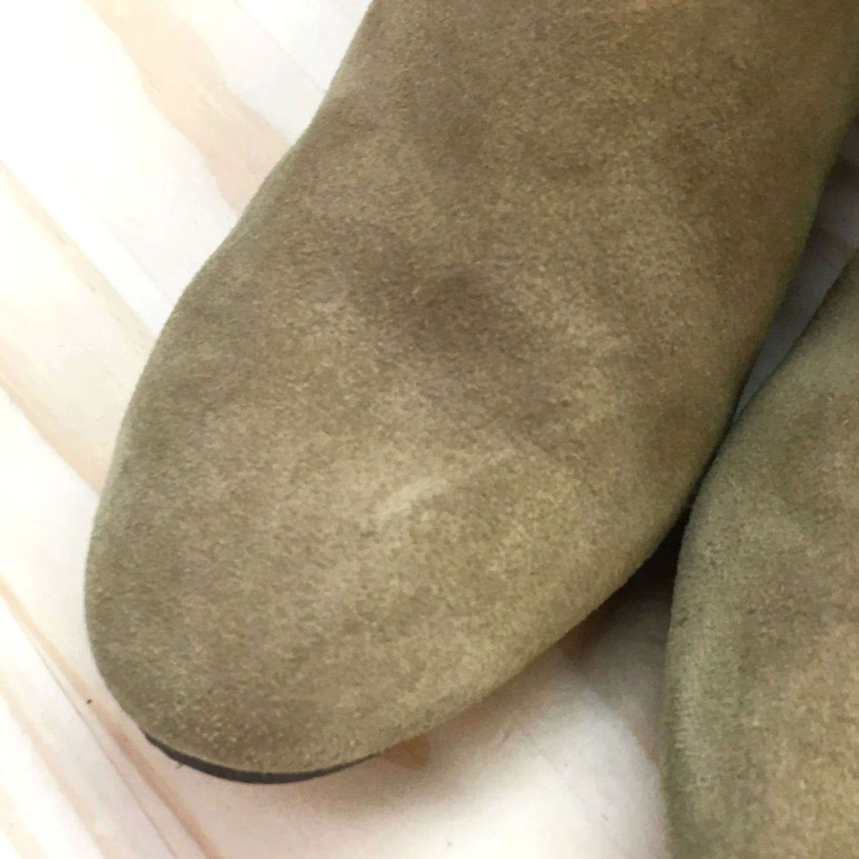 Banana Republic Banana Republic Boots Womens Lydia Green Suede Heeled Side Zip Tasseled 5.5 M Bootie Womens Green Suede Boots Size US 6 / IT 36 - 7 Thumbnail
