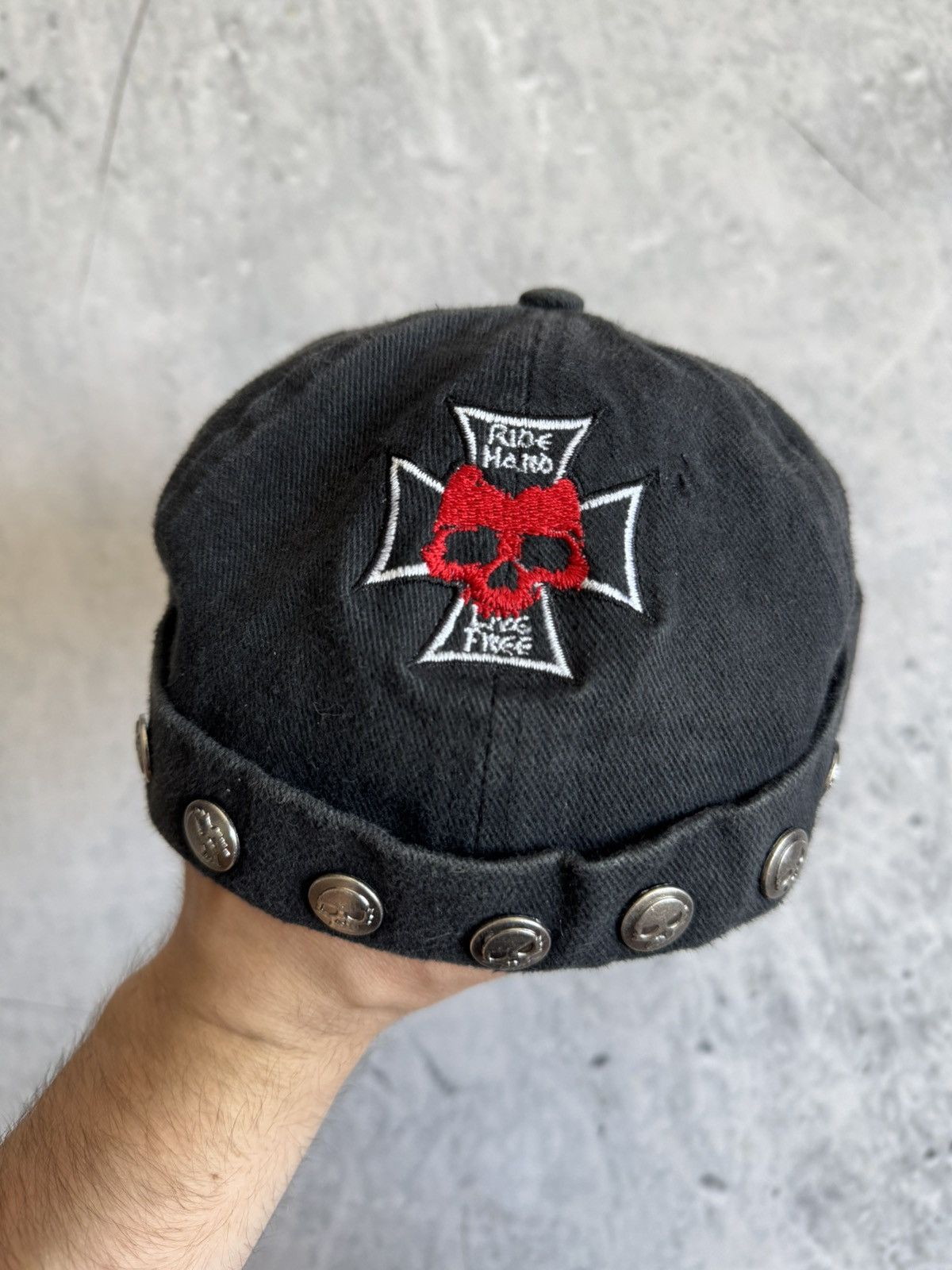 Vintage Avantgarde vintage RIDE HARD beanie hat Size ONE SIZE - 1 Thumbnail