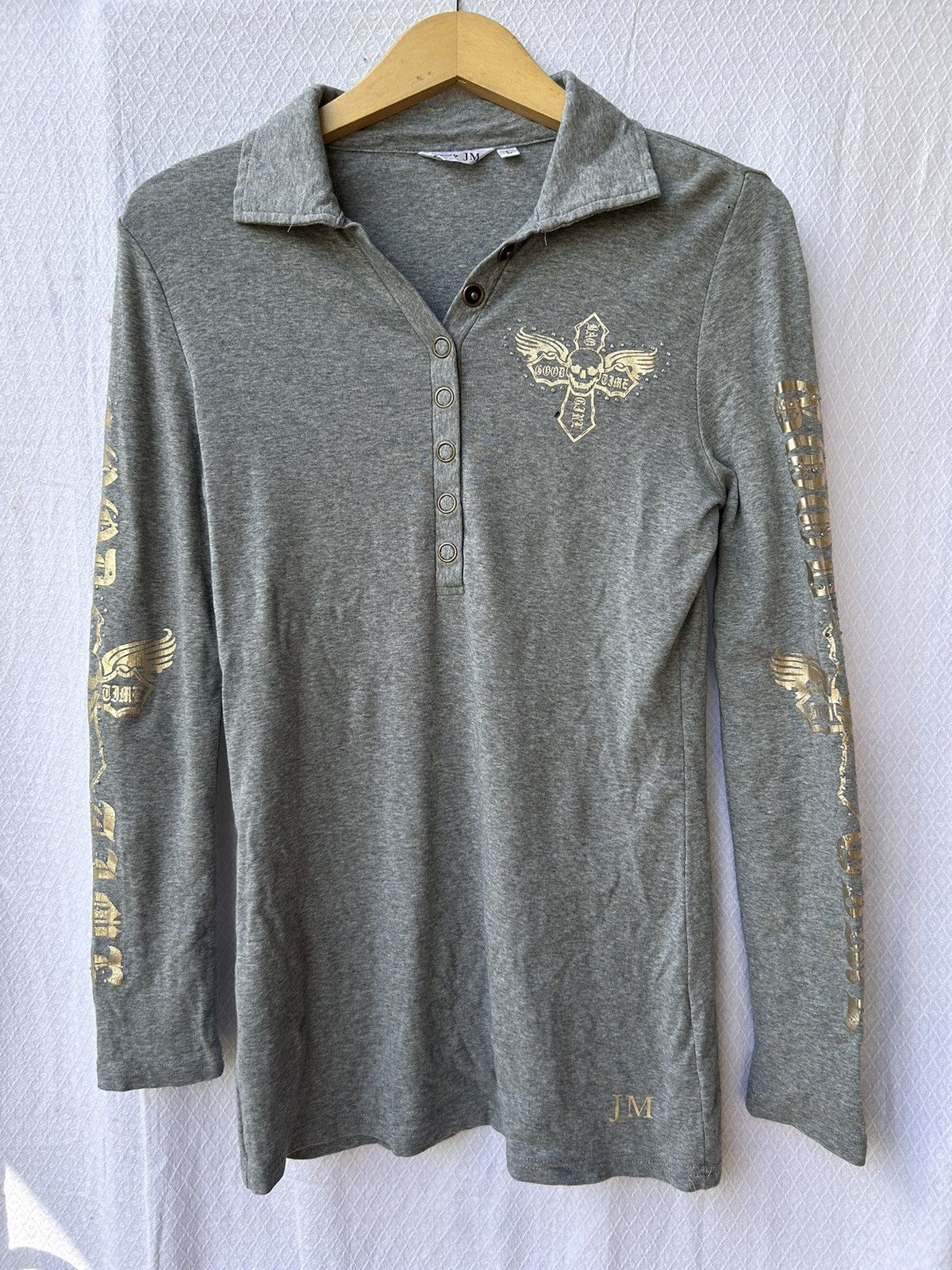 Hysteric Glamour Japanese style gothic skull angelic polo longsleeve Size US M / EU 48-50 / 2 - 2 Thumbnail