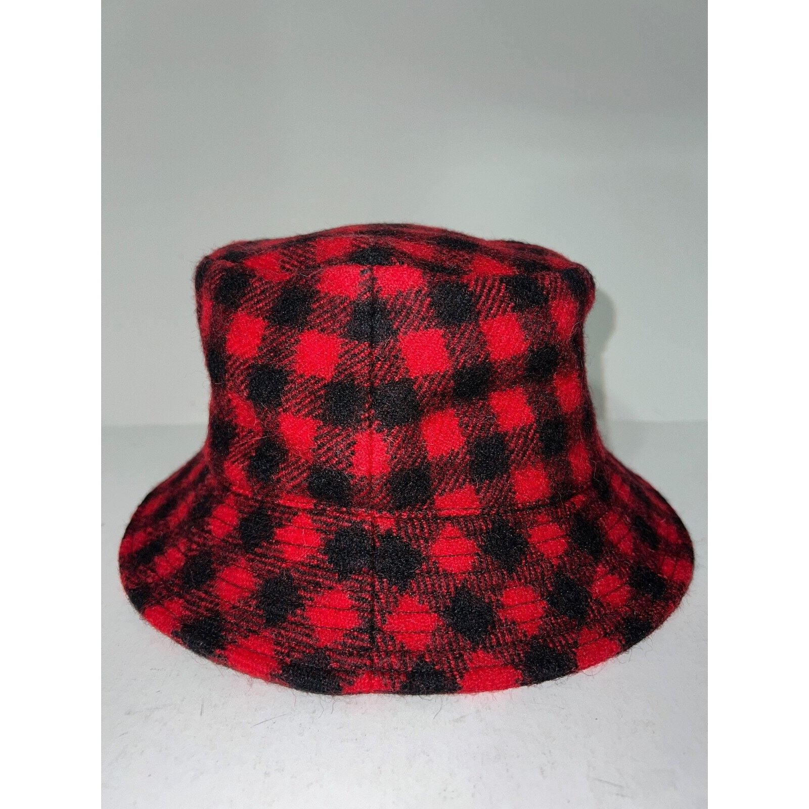Celine Celine Paris Checkered Check Wool Sun Fall Bucket Hat M Size ONE SIZE - 4 Thumbnail