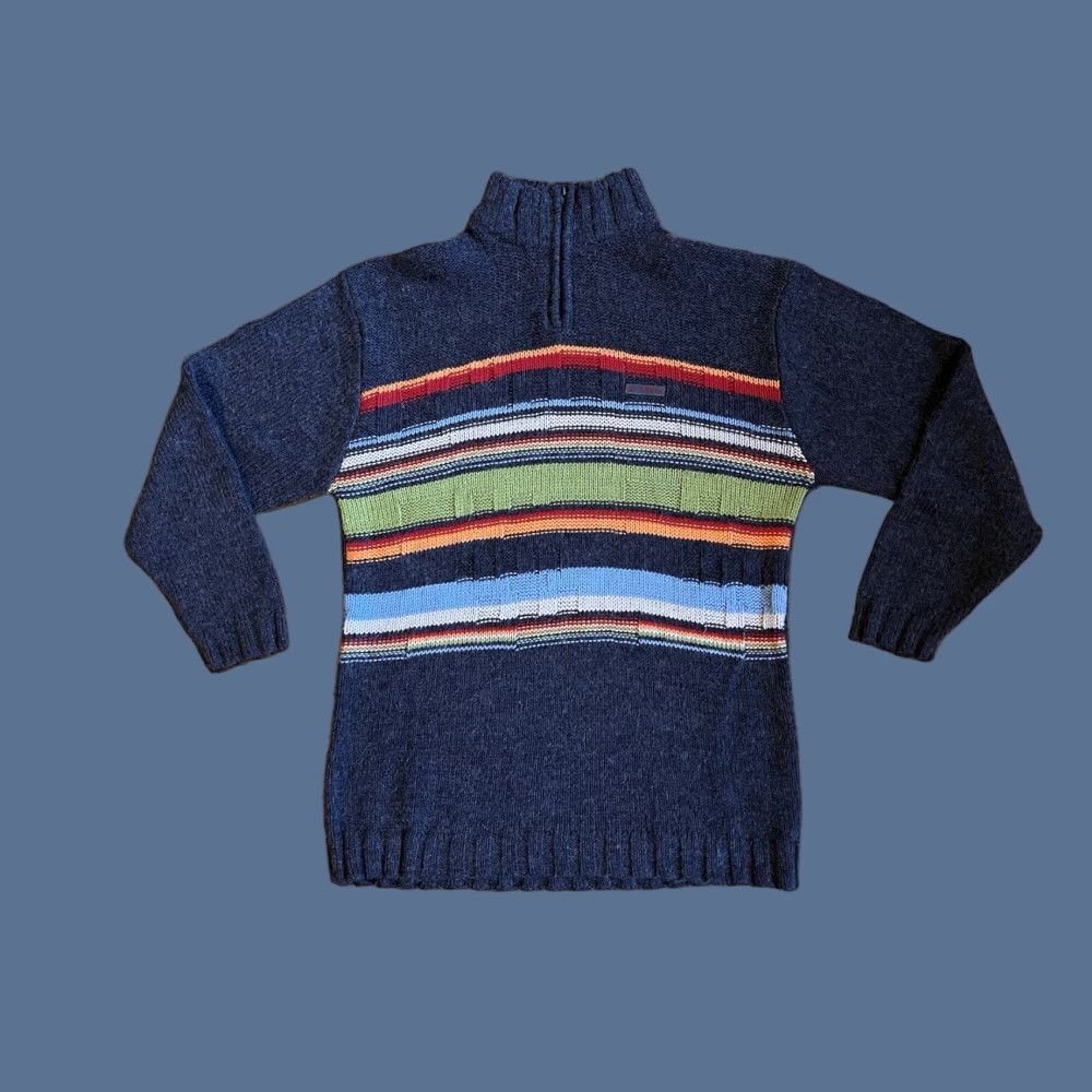Enyce VINTAGE Enyce Sweater 1/4 Zip Oversized Men’s L Grey Striped 90s Classic Hip Hop Outdoor Y2K Pullover Knit Mens Size US L / EU 52-54 / 3 - 1 Thumbnail