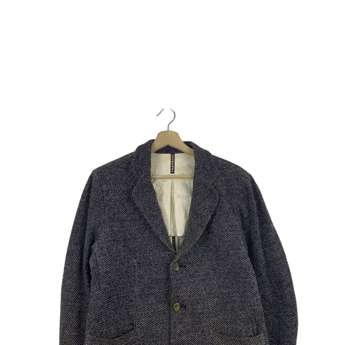 Vintage Vintage FRAPBOIS Tweed Blazer Jacket Japanese Designer Size M / US 6-8 / IT 42-44 - 2 Thumbnail