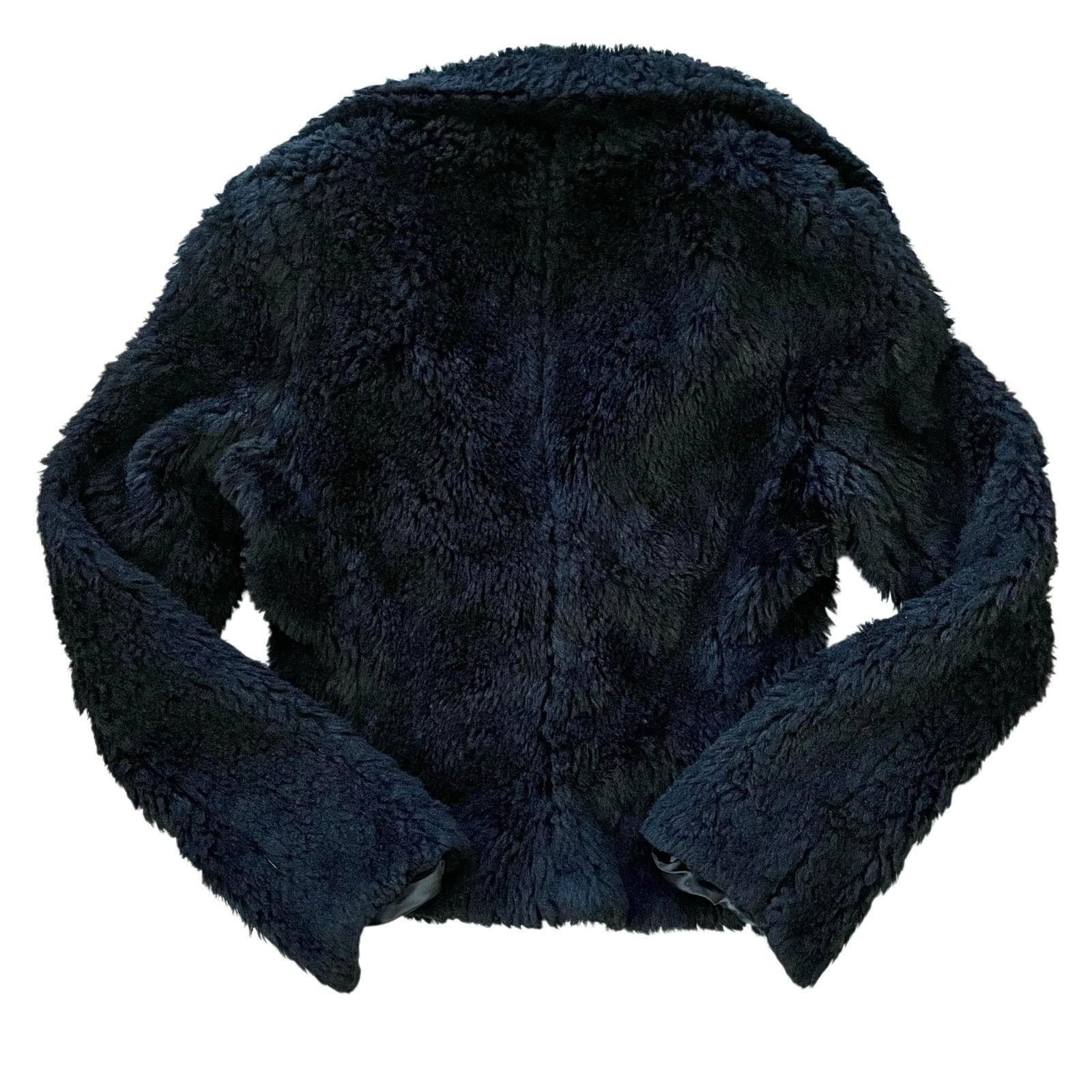 Betsey Johnson × Vintage Betsey Johnson 1990s Vintage Black Faux Fur Jacket Coat Size S / US 4 / IT 40 - 3 Thumbnail