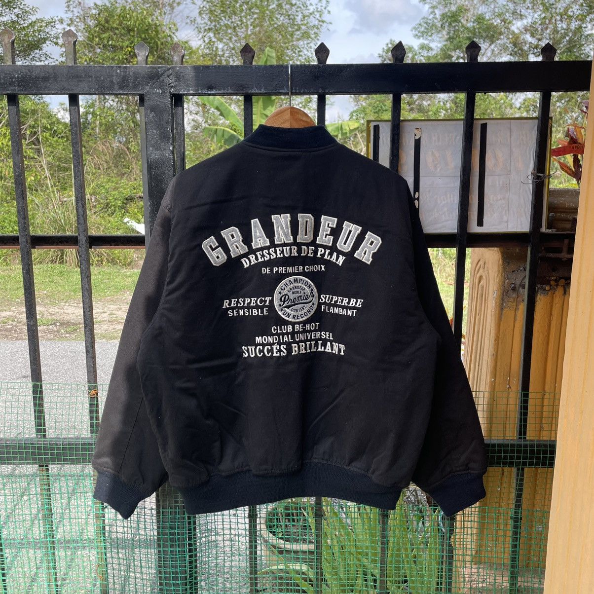 Japanese Brand 🔥🇯🇵Gran Deur Big Spellout Full Zipper Bomber Varsity Jacket Size US L / EU 52-54 / 3 - 1 Thumbnail