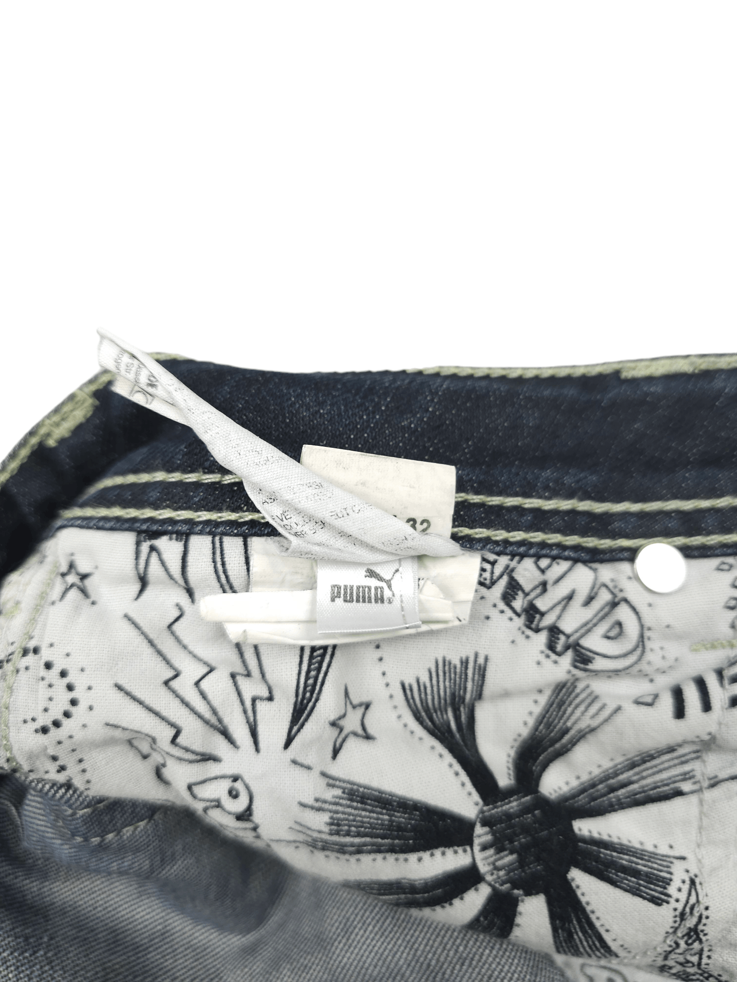 Evisu × Vintage 💎 28/32 Evisu X Puma Skinny Women's Denim Jeans Y2K Size 28" / US 6 / IT 42 - 17 Thumbnail