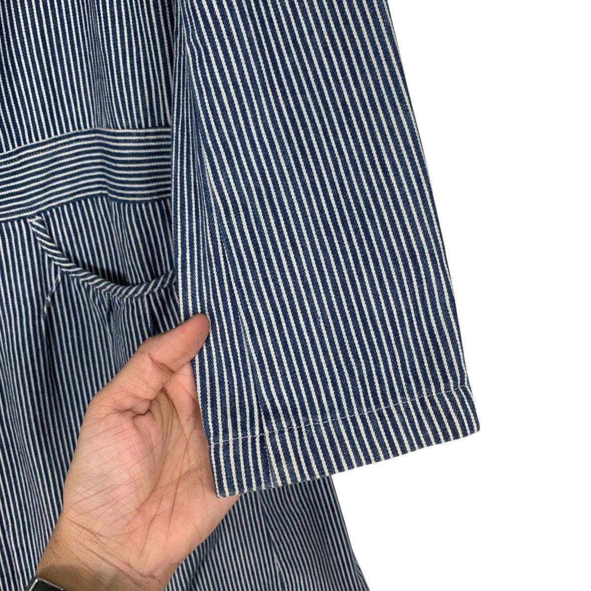 Japanese Brand POU DOU DOU Hickory Striped Long Coat #2327-C104 Size M / US 6-8 / IT 42-44 - 14 Thumbnail