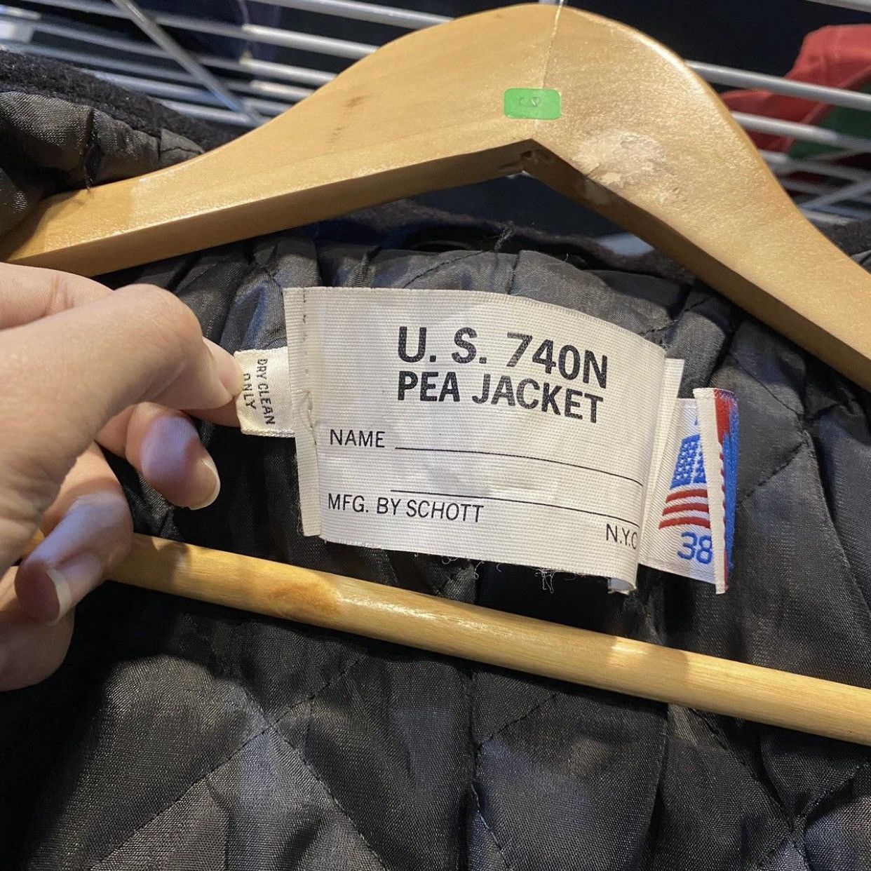 Schott Vtg Schott U.S 740N Pea Coat Wool Jacket - USA 38 Size US S / EU 44-46 / 1 - 12 Thumbnail