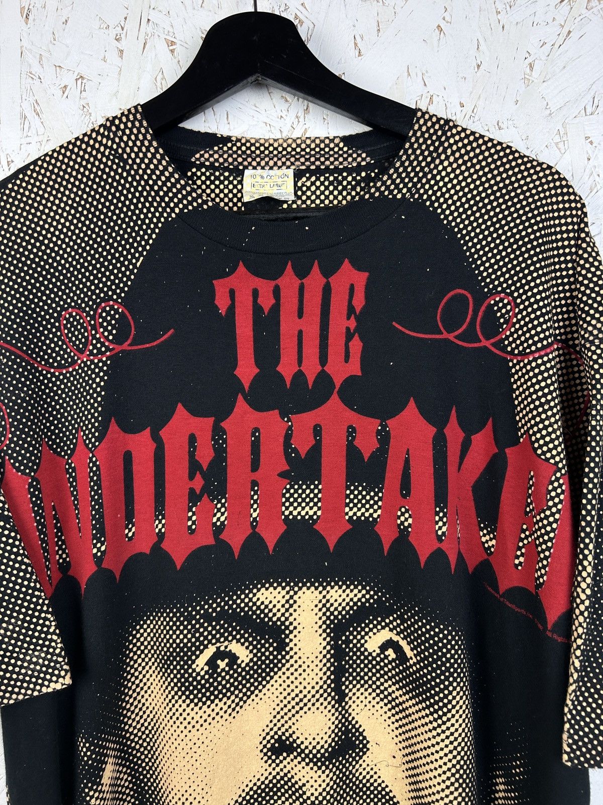 Vintage 90s Vintage WWF The Undertaker 1992 AOP Allover Print Tshirt Size US XL / EU 56 / 4 - 2 Thumbnail