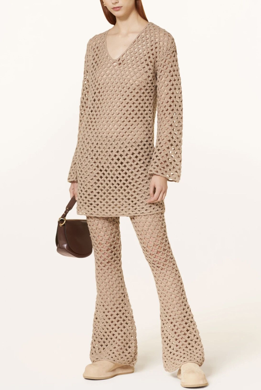 By Malene Birger Malene Birger wool crochet knit sweater dress brown M Size M / US 6-8 / IT 42-44 - 4 Thumbnail