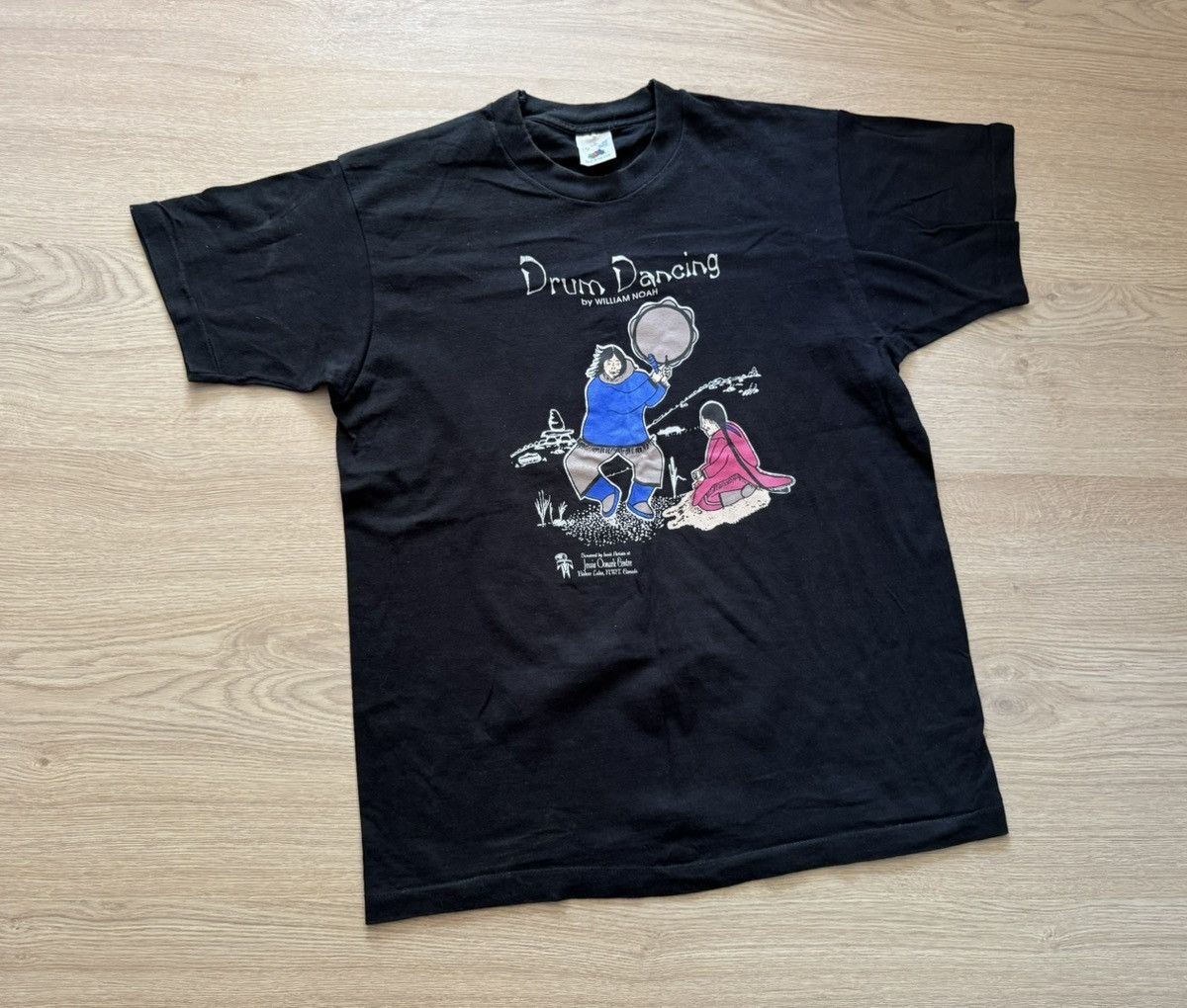 Vintage Vintage 90’s Fruit Of The Loom Drum Dancing Canada T-Shirt Size US L / EU 52-54 / 3 - 1 Thumbnail