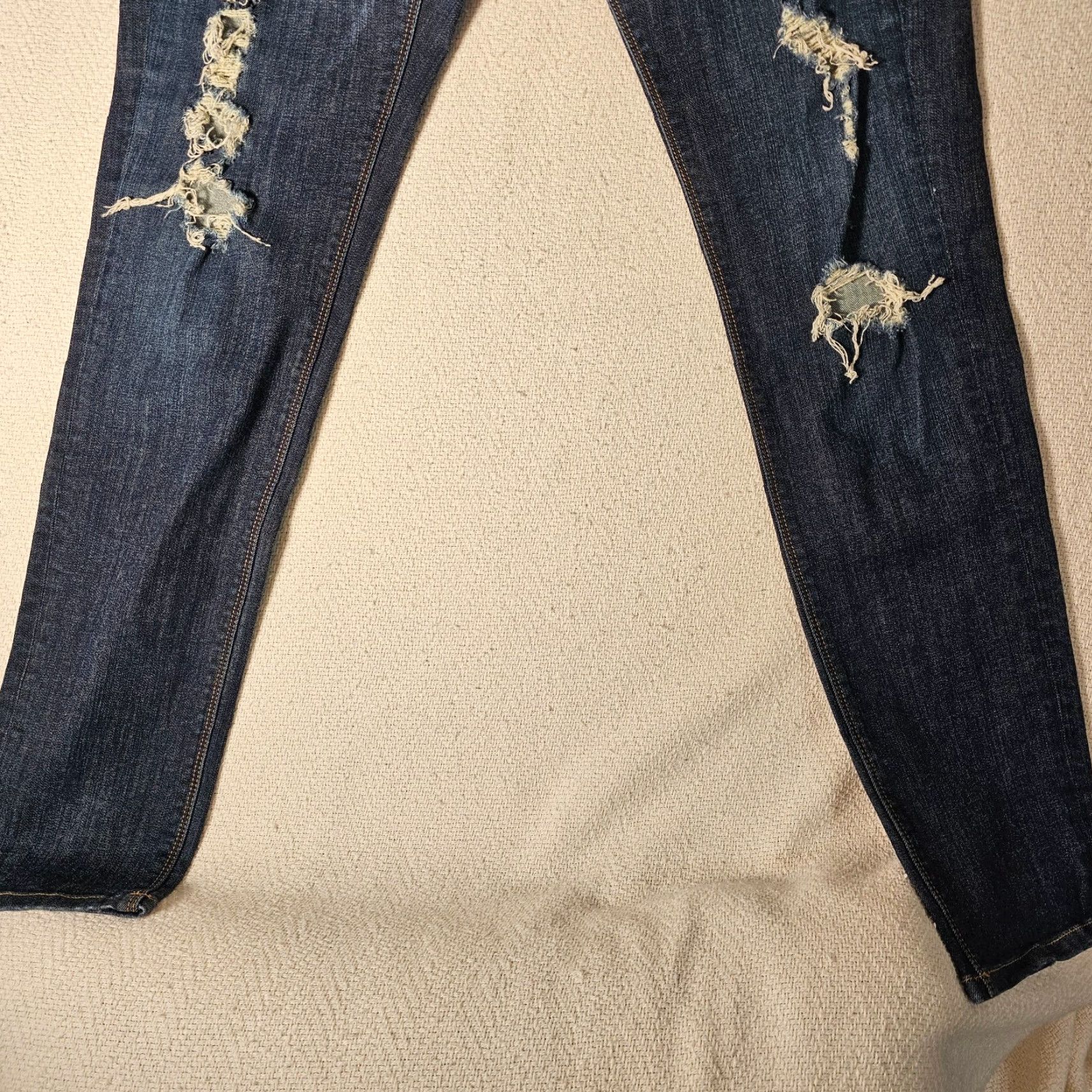 Denime DIVINE RIGHTS OF DENIM Jeans Women's 32 Skinny Mid Rise Dark Blue Denim Stretch Size 24" / US 00 / IT 34 - 2 Thumbnail