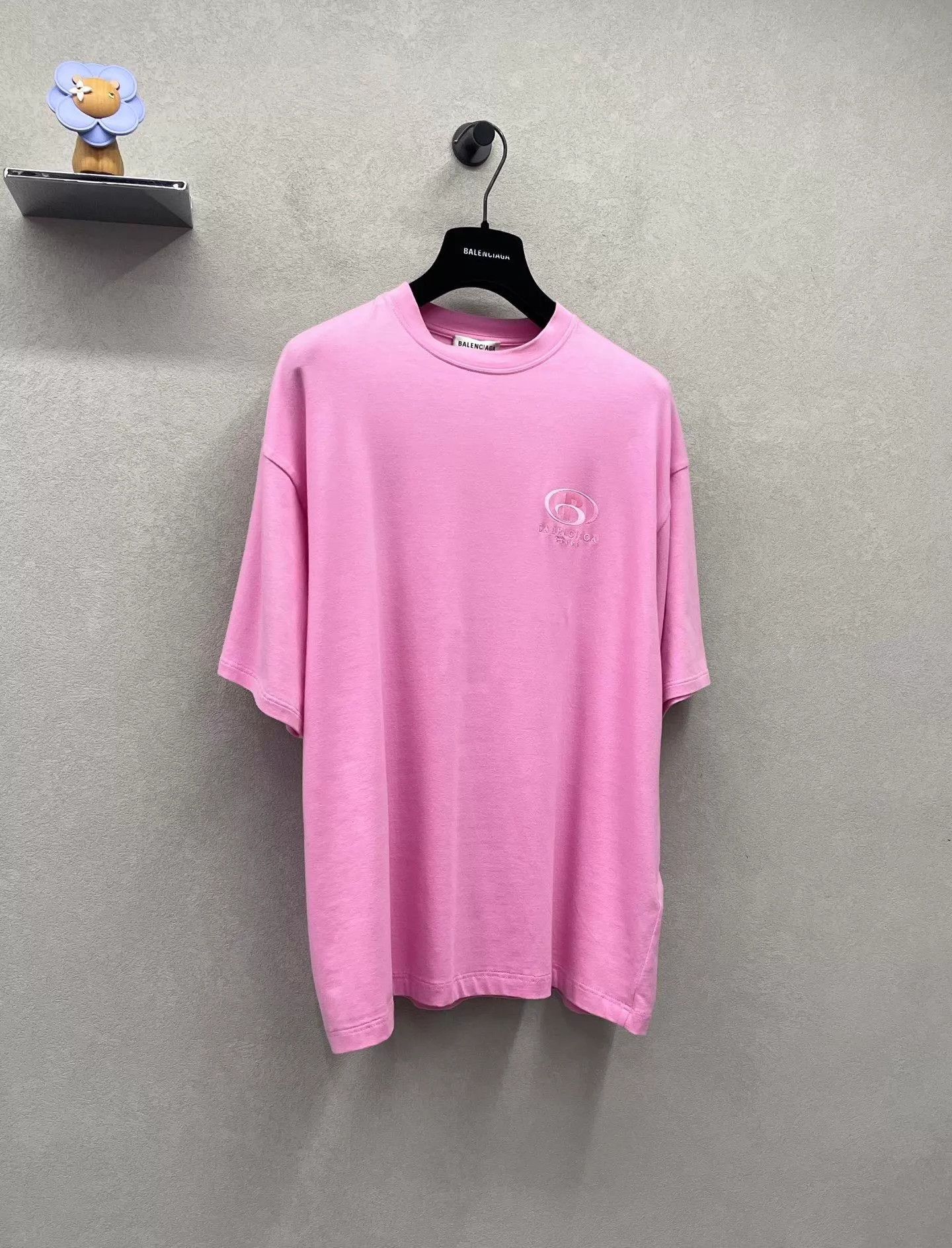 Balenciaga Balenciaga Embroidered Logo Pink Short Tee Size 2 Size US M / EU 48-50 / 2 - 3 Thumbnail