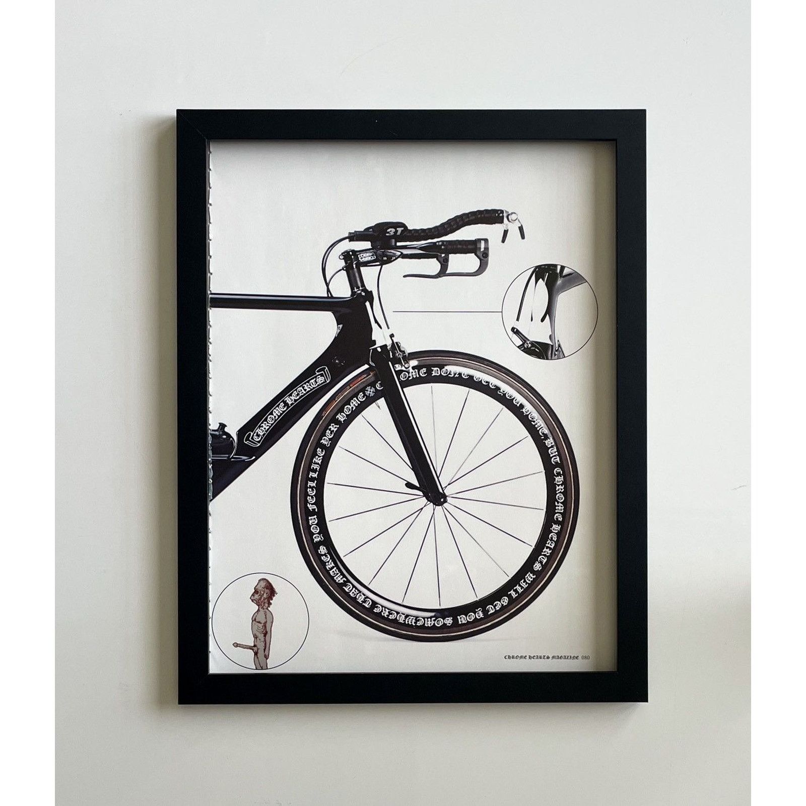 Chrome Hearts × Vintage Chrome Hearts bike frontside photo Poster framed 9x11 Size ONE SIZE - 1 Thumbnail