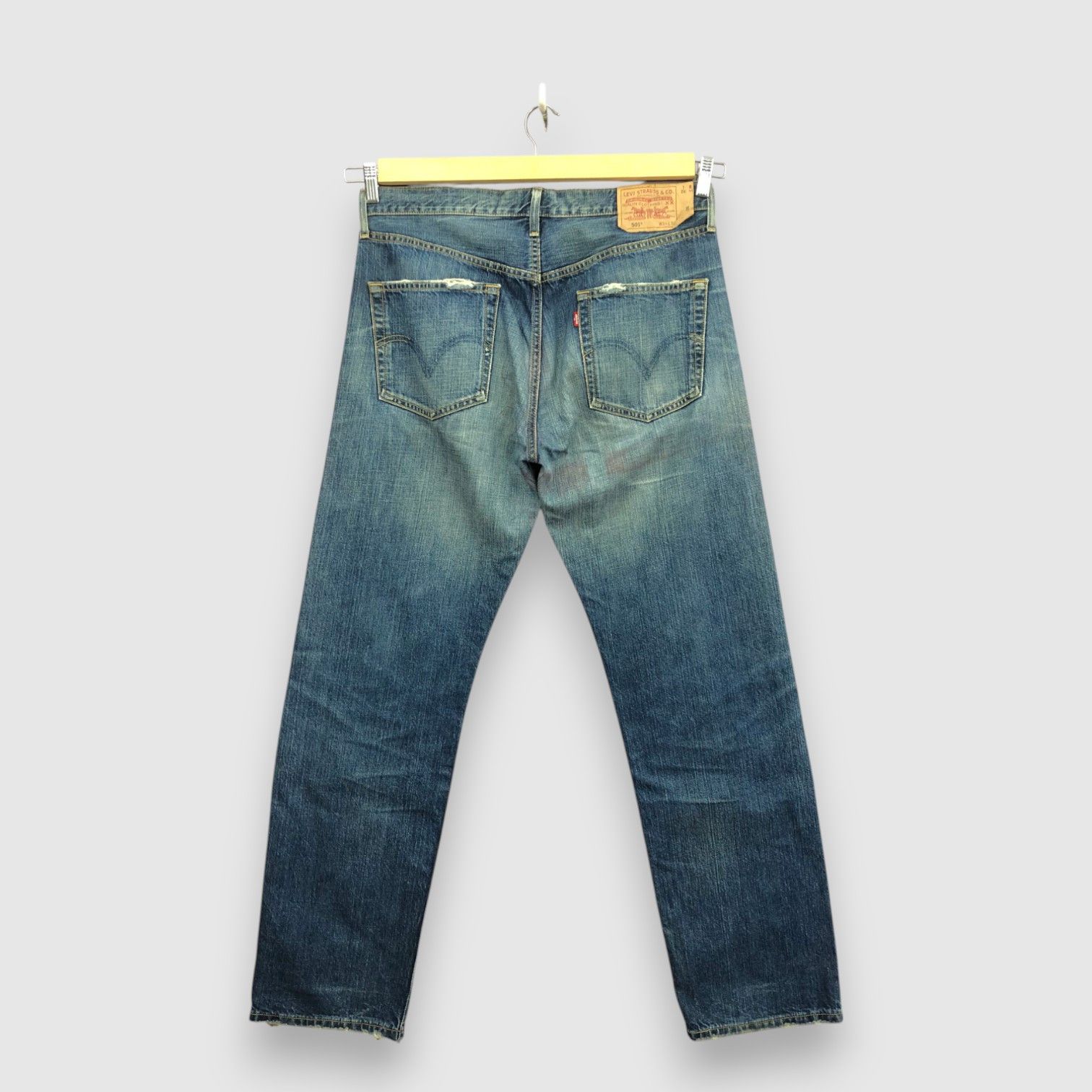 Levi's Vintage 90s Levis 501 Rusty Jeans Levi's Light Wash Denim Size US 36 / EU 52 - 2 Thumbnail