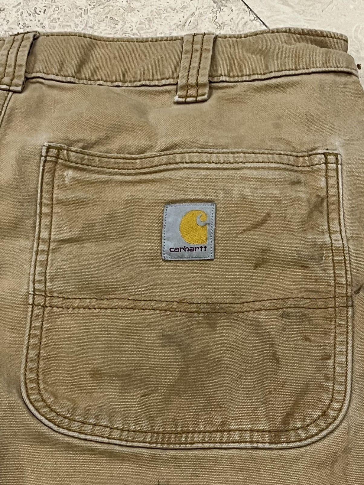 Carhartt Double Knee Painters Khaki Work Pants Size US 34 / EU 50 - 10 Thumbnail
