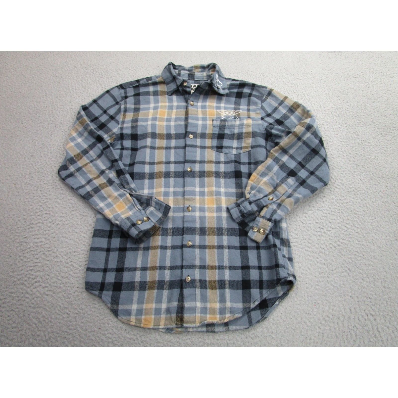 Disney Star Wars Shirt Mens Medium Blue Plaid Cakeworthy This Is The Way Flannel Shirt Size US M / EU 48-50 / 2 - 2 Thumbnail