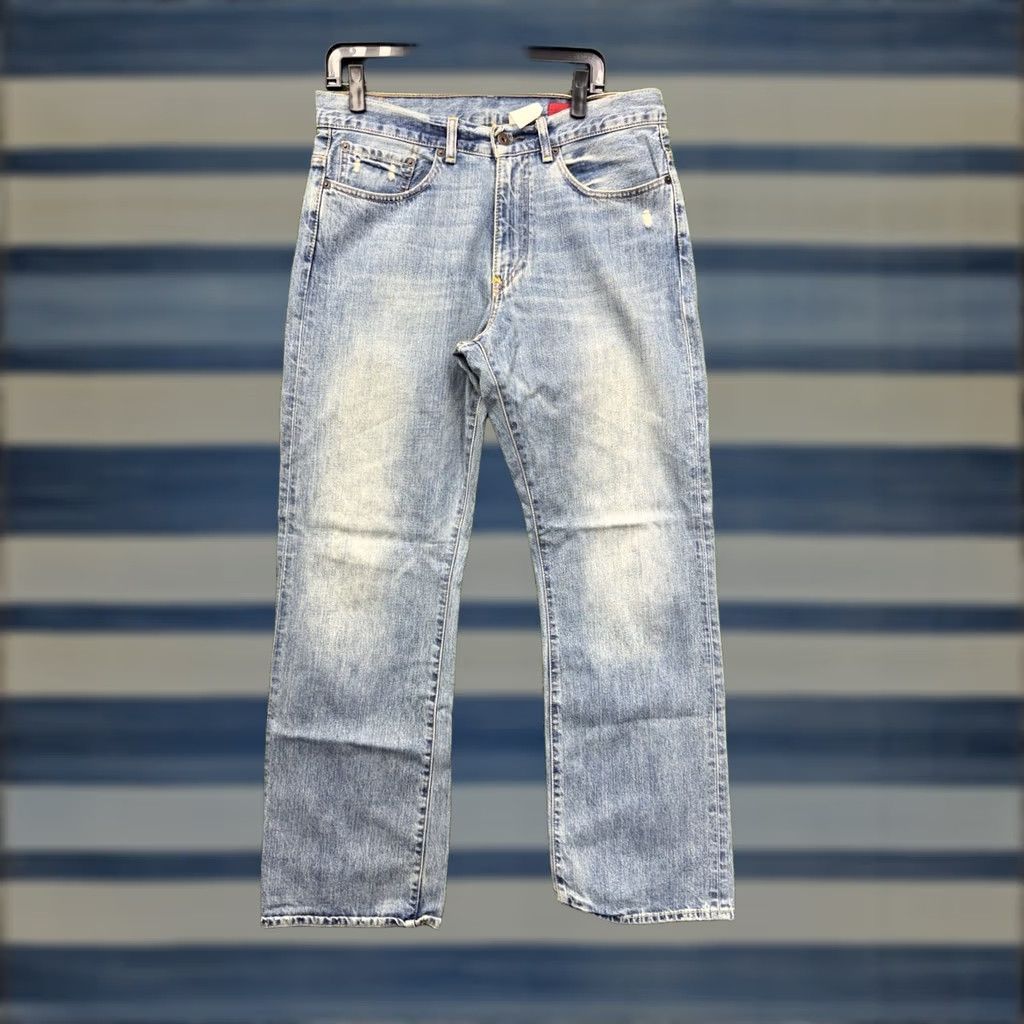 Denime X2 M22 Classic Jeans Mens 32x32 Blue Bootcut Denim 90s Grunge Retro Casual Blue Mens Jeans Size US 32 / EU 48 - 1 Thumbnail