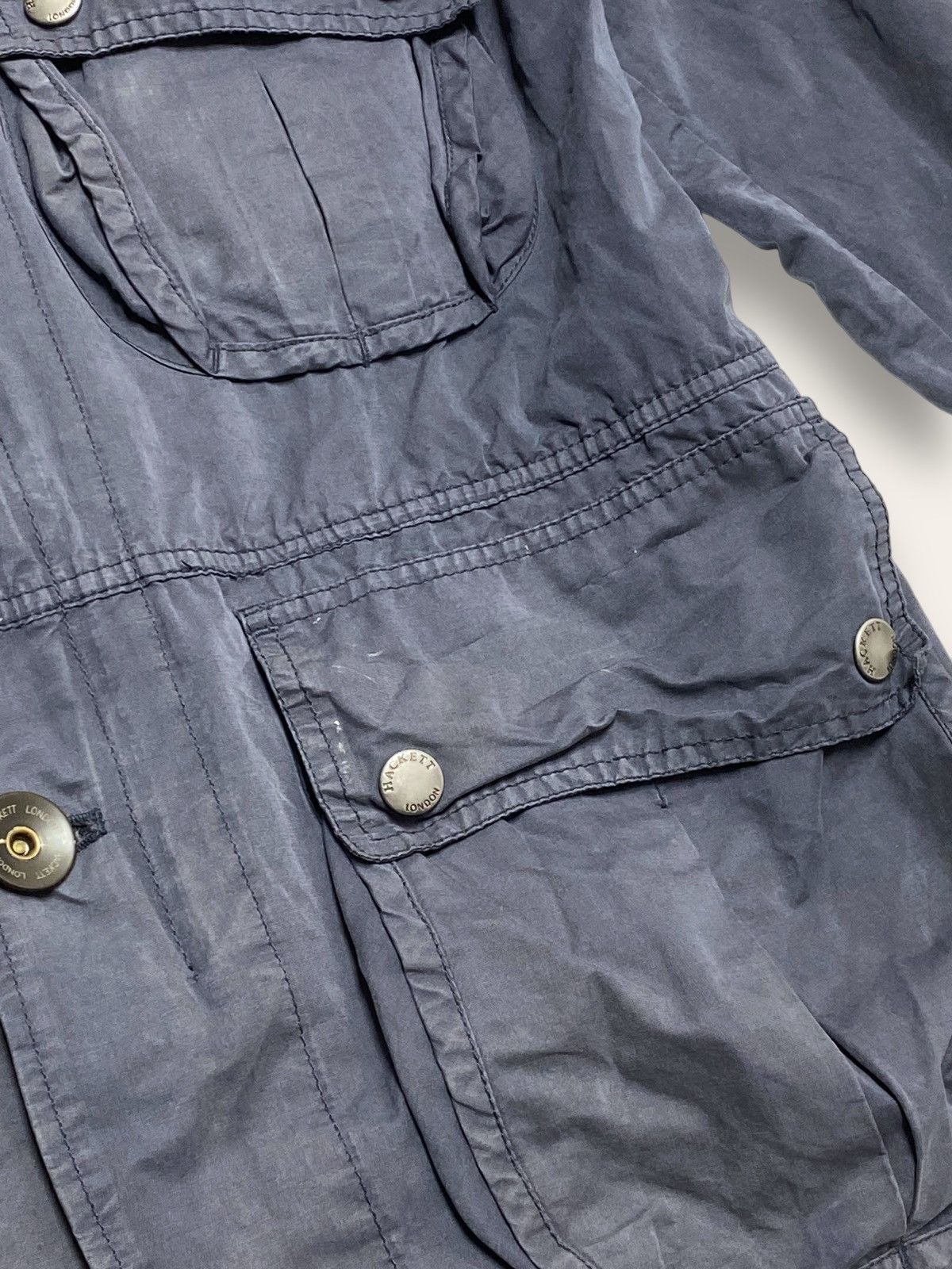 Hackett Vintage HACKETT Multi Pocket Navy Faded Light Jacket Size US M / EU 48-50 / 2 - 16 Thumbnail