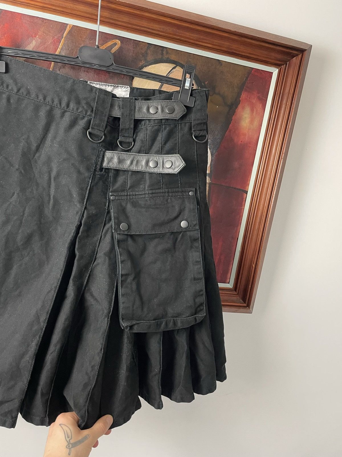 Vintage Vintage Y2k Black Goth Skirt Avant Garde Japanese Hype Rare Size US 31 - 3 Thumbnail
