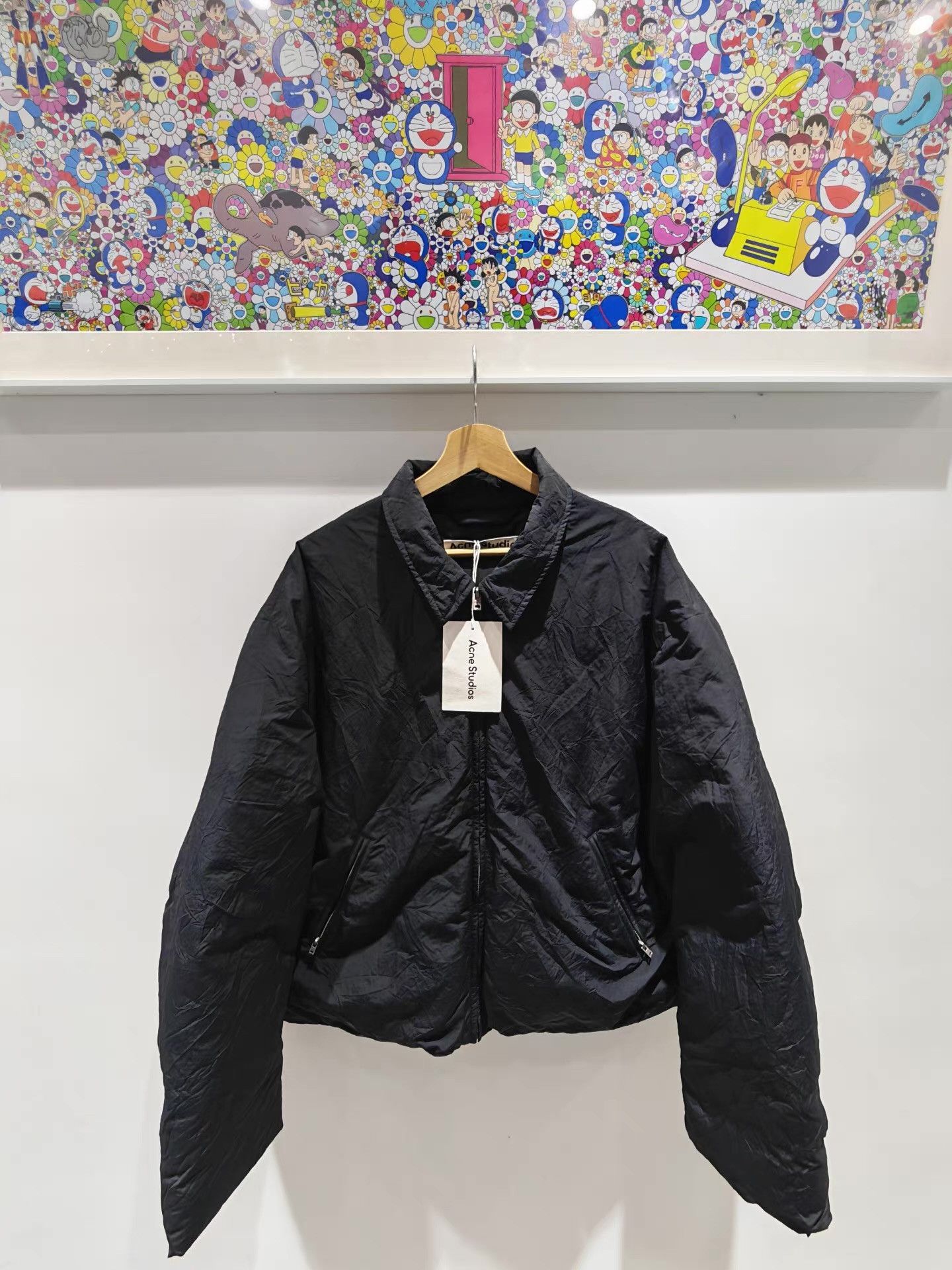 Acne Studios Acne Studios Ruched Zip-Up Black Down Jacket Q15 Size US L / EU 52-54 / 3 - 1 Thumbnail