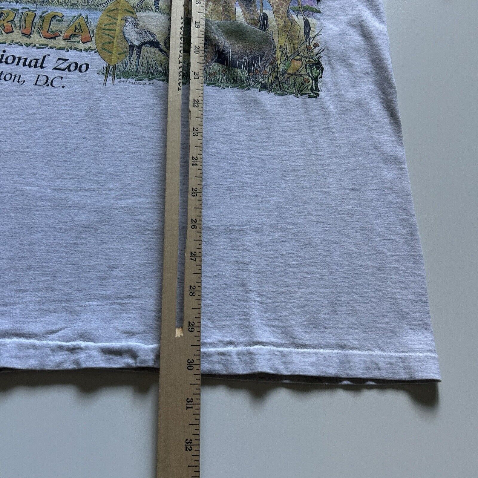 Hanes Vintage 90s Wildlife Africa Animal Art T Shirt XXL USA Made Size US XXL / EU 58 / 5 - 6 Thumbnail