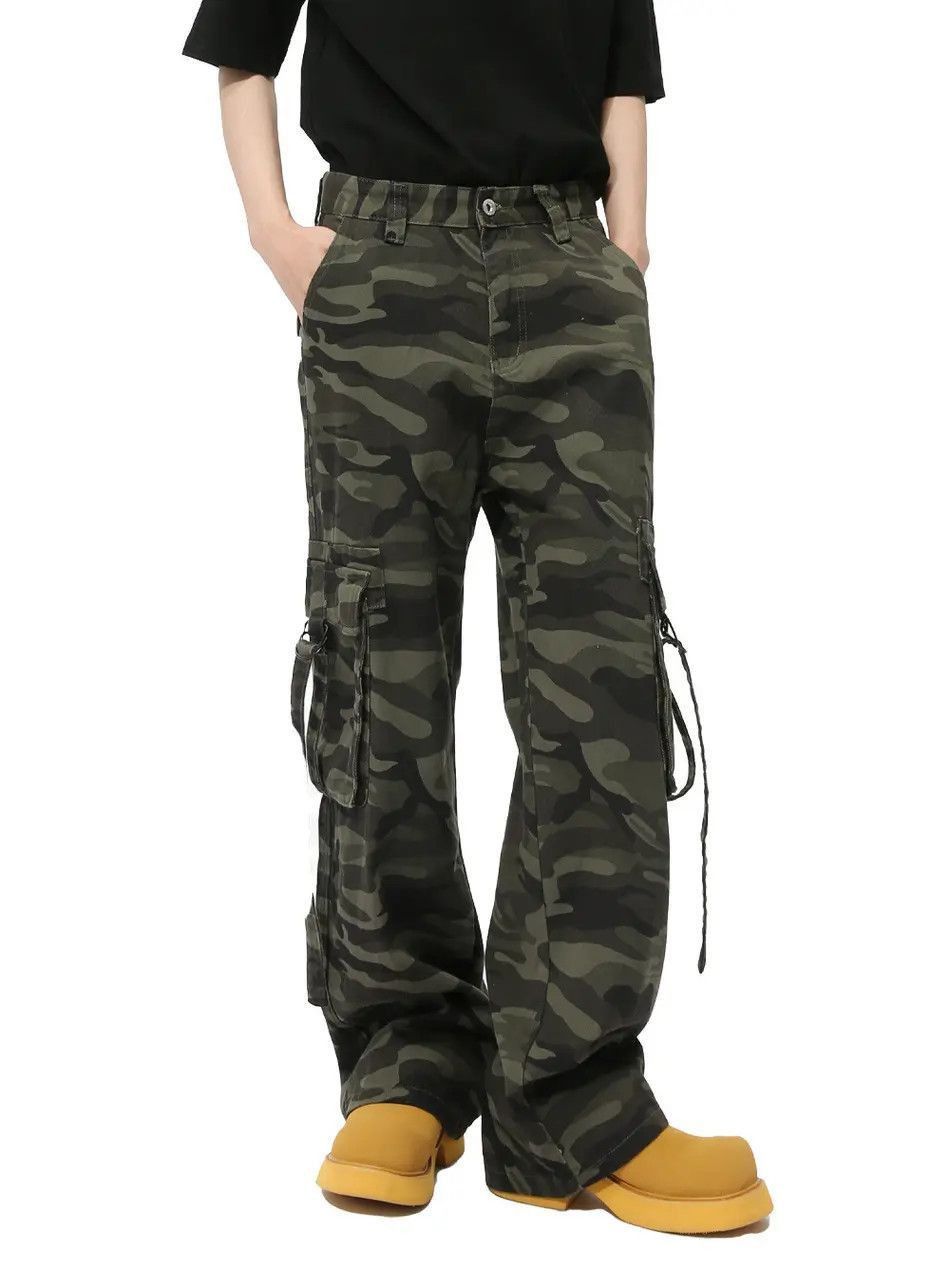 Japanese Brand Retro straight camouflage pocket jeans Size US 32 / EU 48 - 4 Thumbnail