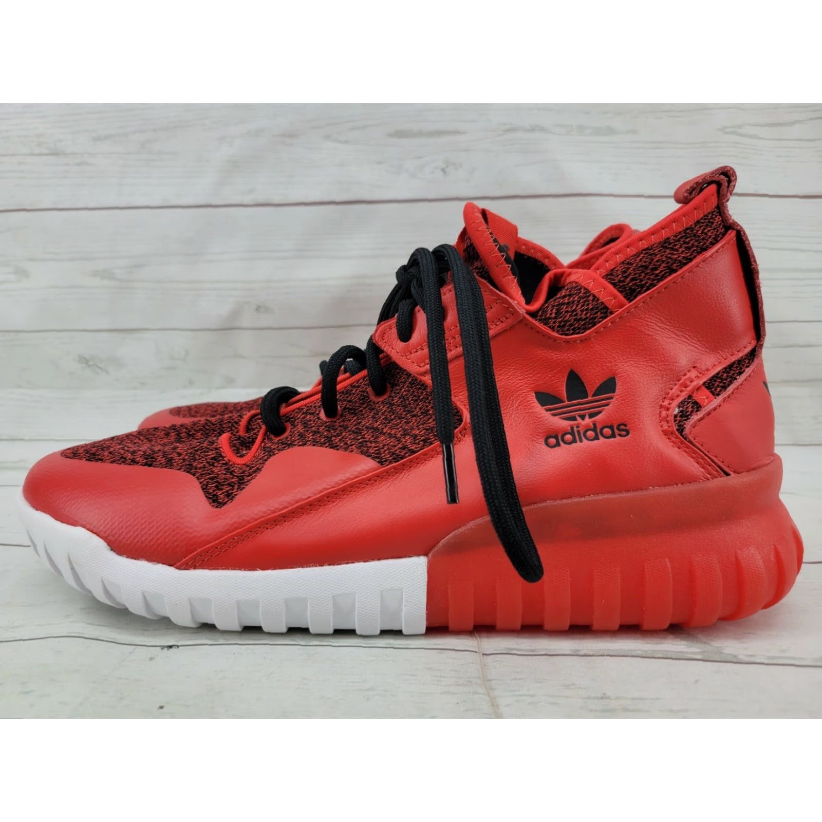 Adidas Adidas Tubular X Lace Up Red/Black Men’s Size 13 Sneaker High Top Leather + Textile Cushioned Urban Athletic Originals 90s Size US 13 / EU 46 - 6 Thumbnail