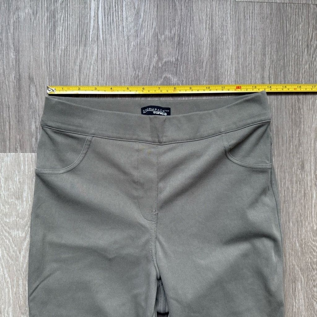 The Unbranded Brand Sunice Green Trousers with Wide Waistband and Tapered Fit Size 28" / US 6 / IT 42 - 4 Thumbnail