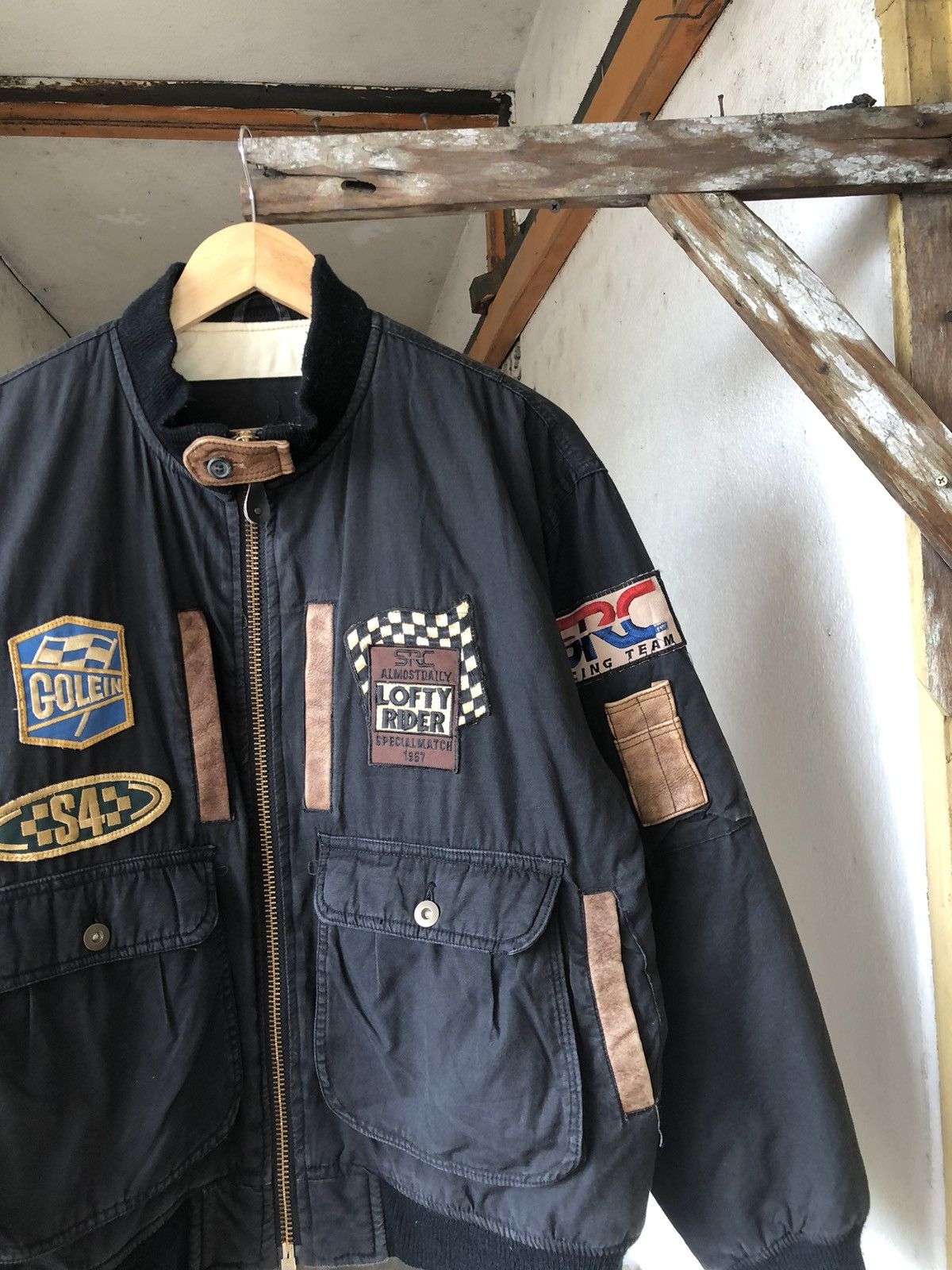 Vintage Vintage SRC Racing Team Hi-Tech Multi Patches Bomber Jacket Size US L / EU 52-54 / 3 - 4 Thumbnail