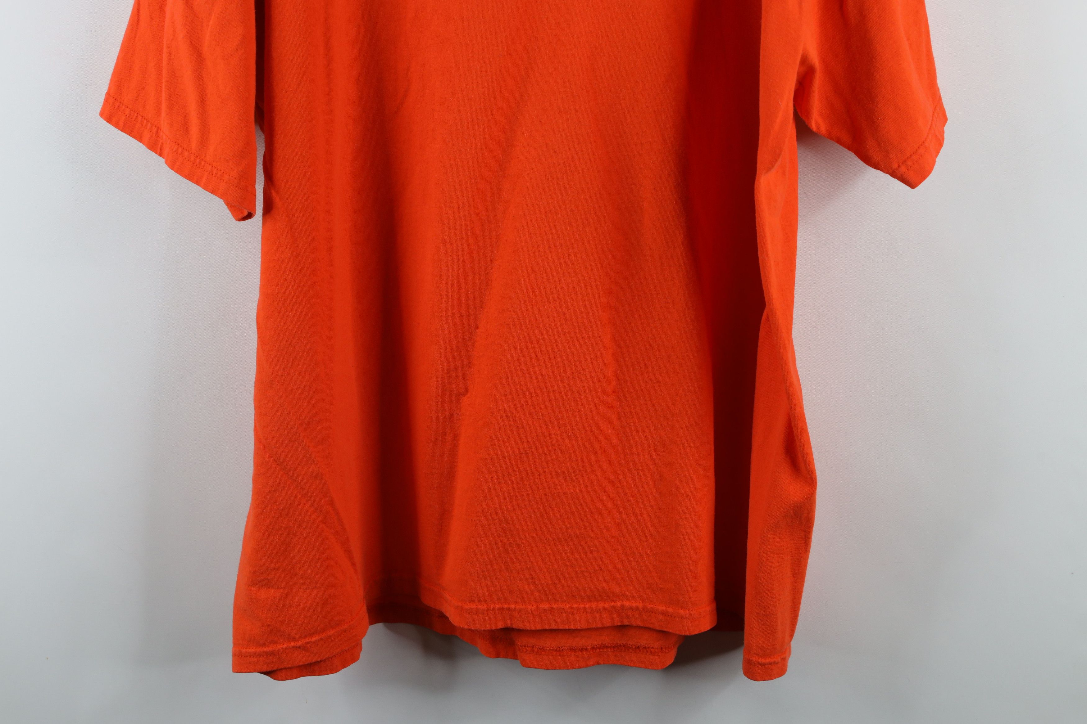 Russell Athletic × Vintage Vintage 90s Russell Athletic Blank Cotton T-Shirt Orange Size US XL / EU 56 / 4 - 10 Thumbnail