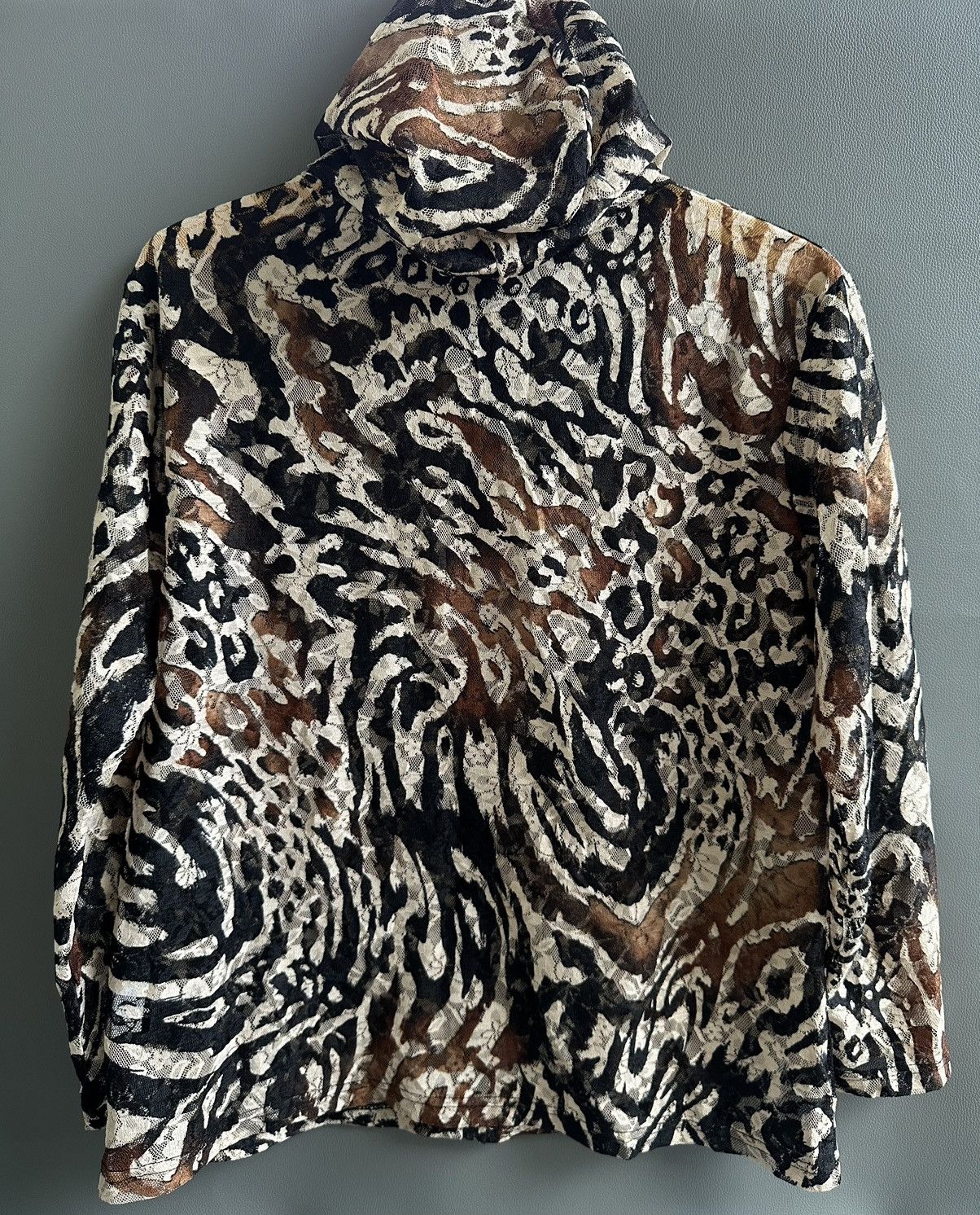 Beauty Beast JAPANESE TIGER ABSTRACT TRANSPARENT ZIP HOODIE GRUNGE STYLE Size US M / EU 48-50 / 2 - 2 Thumbnail