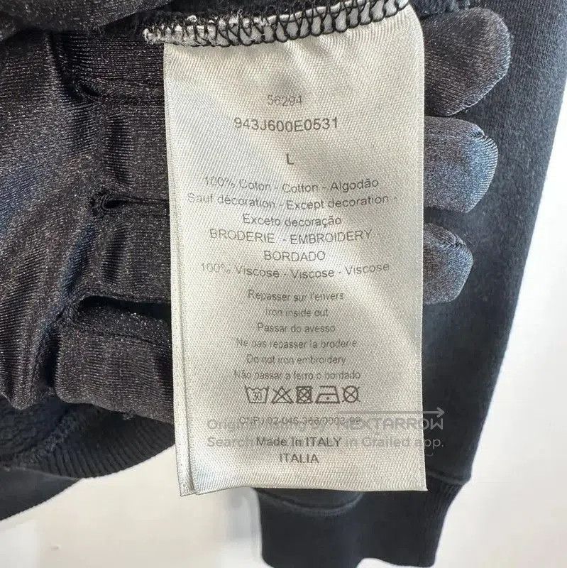 Dior Dior Black Cotton Embroidered Hoodie for Men . Size US L / EU 52-54 / 3 - 5 Thumbnail