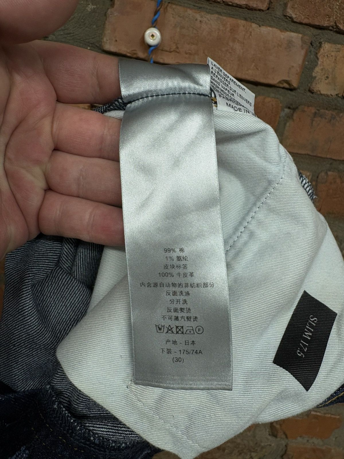 Dior Dior Homme Selvedge Blue Denim Slim Pants Made in Japan sz30 Size US 30 / EU 46 - 20 Thumbnail