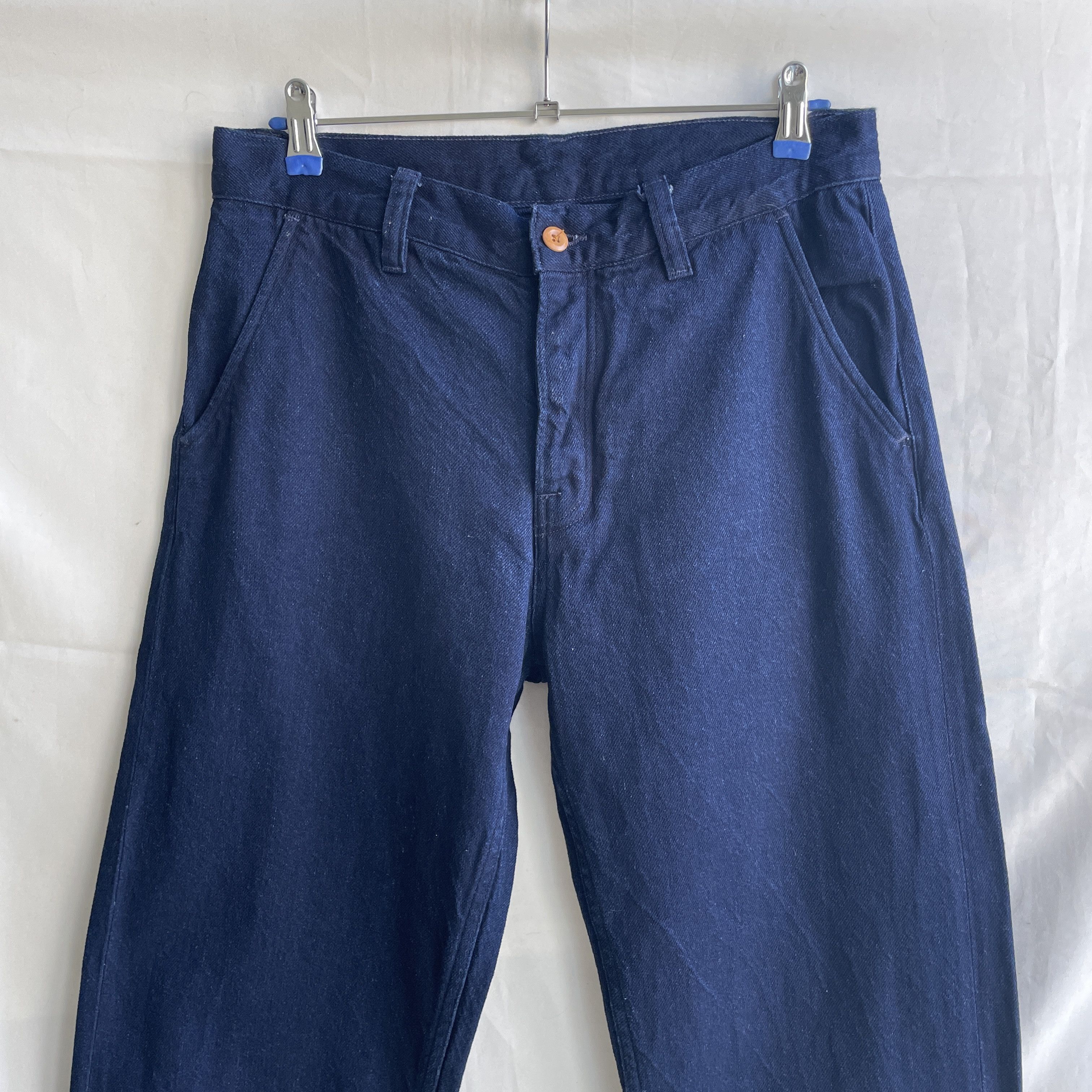 Nudie Jeans Nudie Jeans Indigo Relaxed Denim Work Pants Size 31x30 Size US 30 / EU 46 - 3 Thumbnail