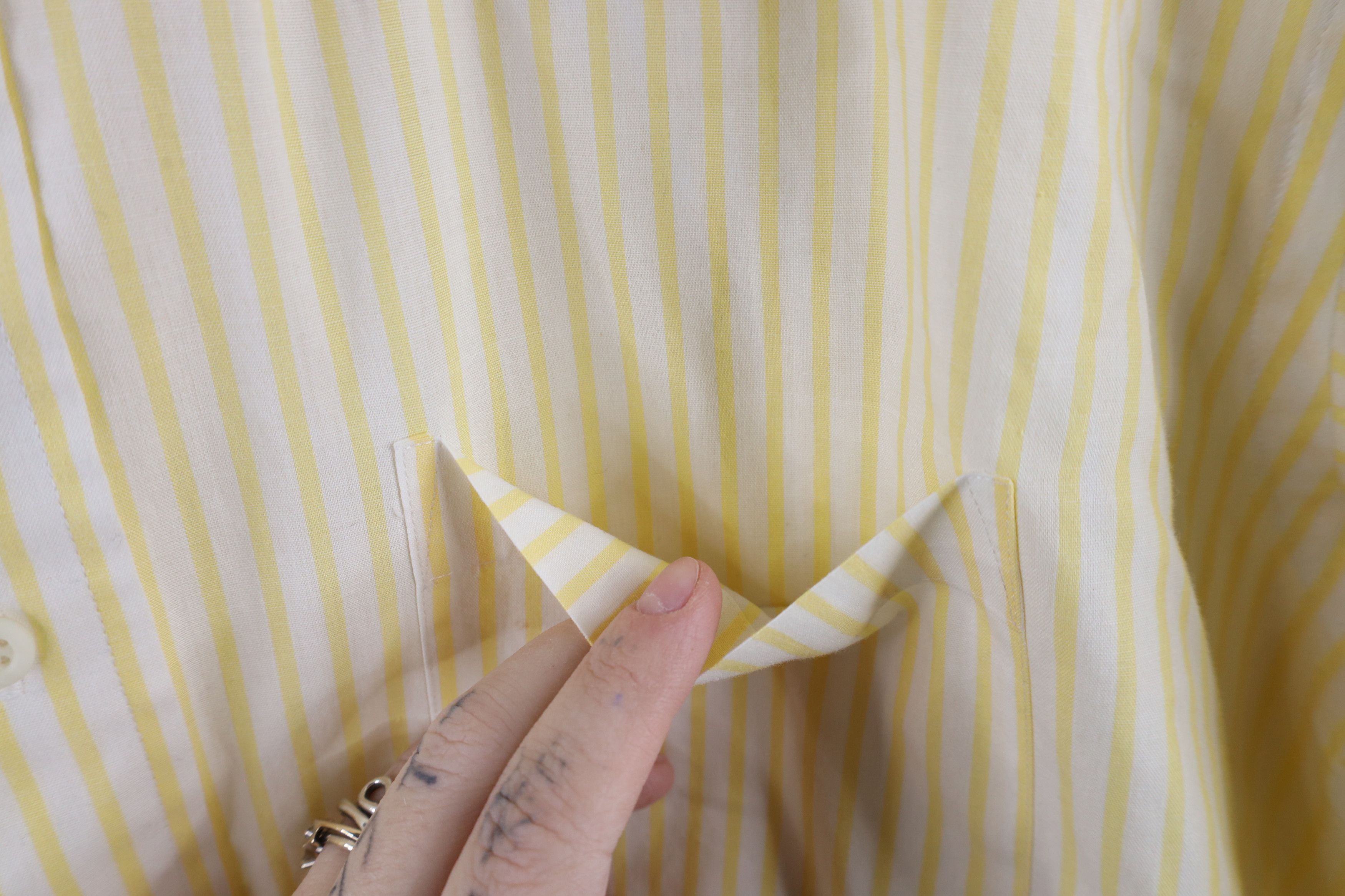 Lands' End × Vintage Vintage 90s Lands End Collared Button Down Shirt Yellow Size US M / EU 48-50 / 2 - 6 Thumbnail