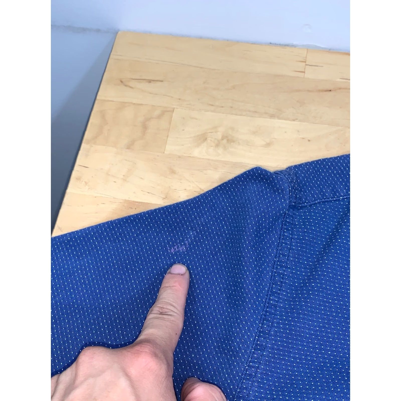 Carbon2Cobalt Carbon2Cobalt XL Button-Down Shirt Blue 100% Cotton Men’s Classic Preppy Long Sleeve Polka Dot Casual Workwear Size US XL / EU 56 / 4 - 3 Thumbnail