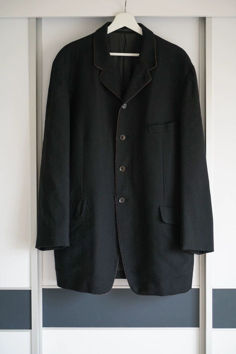 Yohji Yamamoto Yohji Yamamoto Black Wool Suit Jacket Size US M / EU 48-50 / 2 - 1 Thumbnail