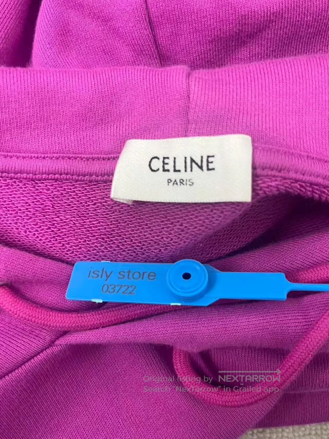 Celine celine logo printed pink hoodie for men. Size US S / EU 44-46 / 1 - 4 Thumbnail