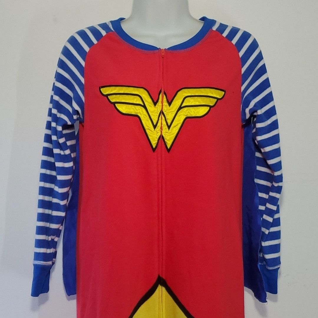DC Comics Wonder Woman Sze XS/S PJs Onesie Pajamas Hero Fleece Long Size 28" / US 6 / IT 42 - 4 Thumbnail