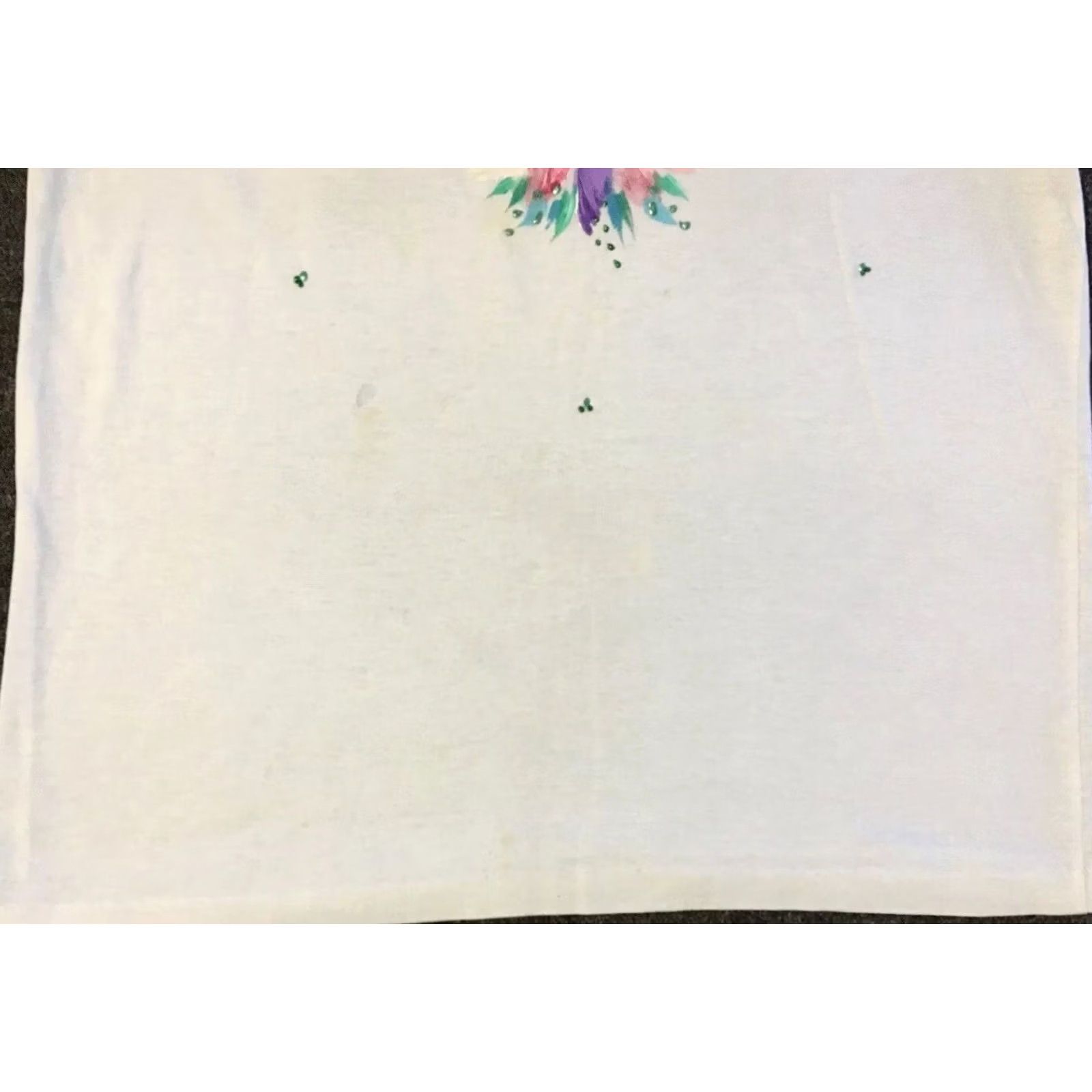 Vintage VINTAGE 90s Flower Art Faded Polo Shirt M USA White Heart Short Sleeve T-Shirt Men"} Size US M / EU 48-50 / 2 - 4 Thumbnail