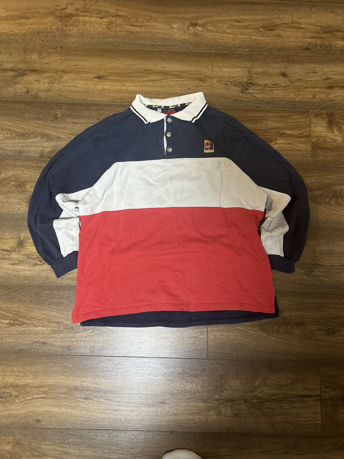 Nike Vintage Nike striped rugby shirt Size US XL / EU 56 / 4 - 1 Thumbnail