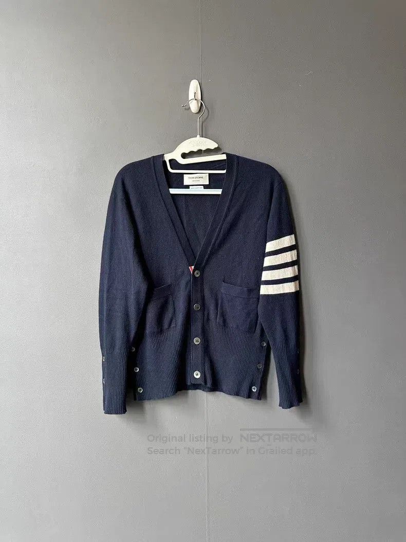 Thom Browne Thom Browne Blue Cashmere Cardigan Size US M / EU 48-50 / 2 - 1 Thumbnail