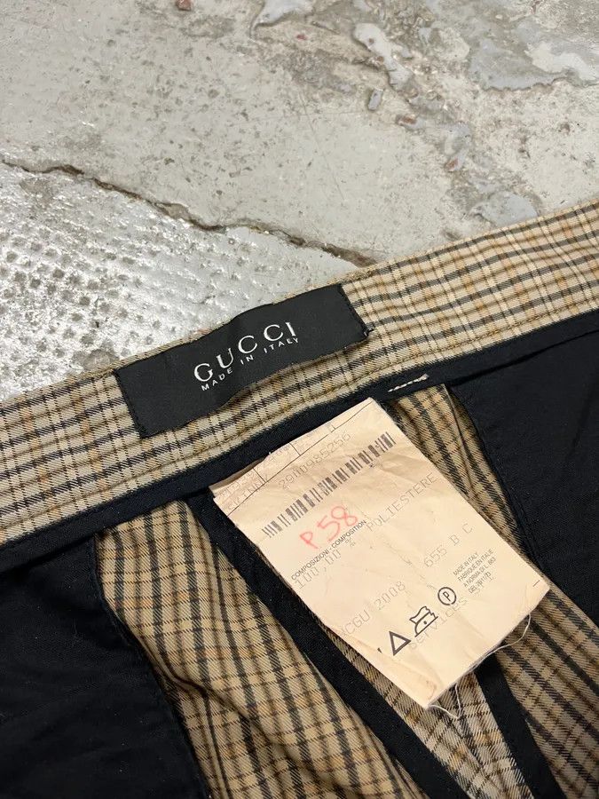 Gucci 2000s Gucci Beige Classy Checkered Tailored Pants Size US 31 - 11 Thumbnail