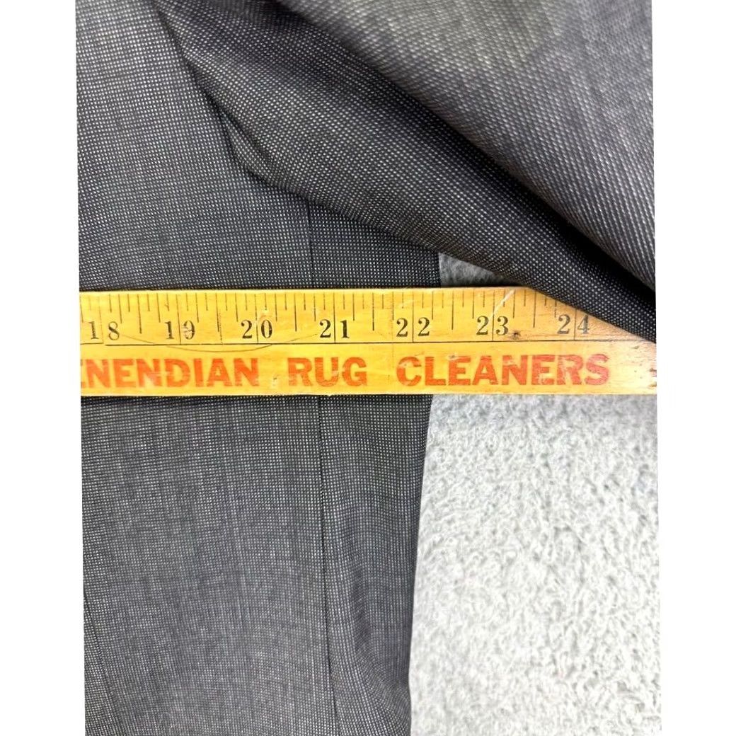 Vintage Hickey Freeman Wool Blazer Adult 42 XLG Dark Grey Worsted 2 Button Suit Coat Men Size 42R - 7 Thumbnail
